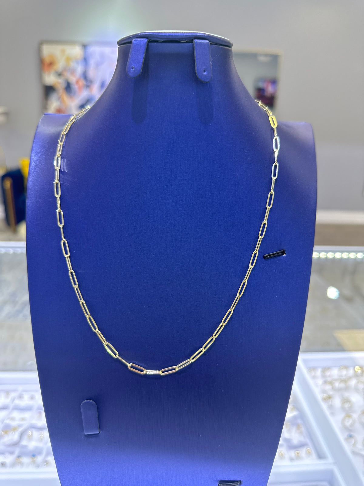 14k Necklace paperclip style 20”