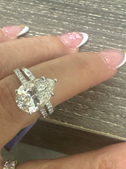 14k Diamond Engagement ring lab diamond 4.55ct