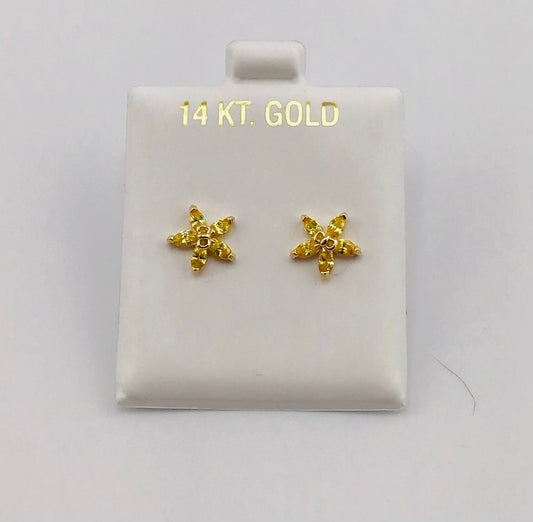 Baby earing yellow starfish