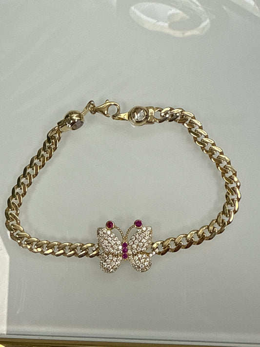 14k buterfly  bracelet