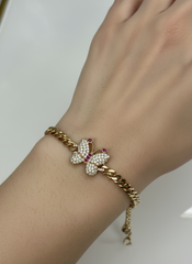 14k buterfly  bracelet