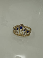 14k Quince (15) crown with stones