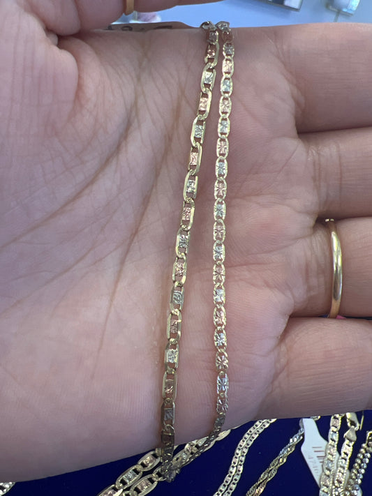 14k valentino necklace 16”