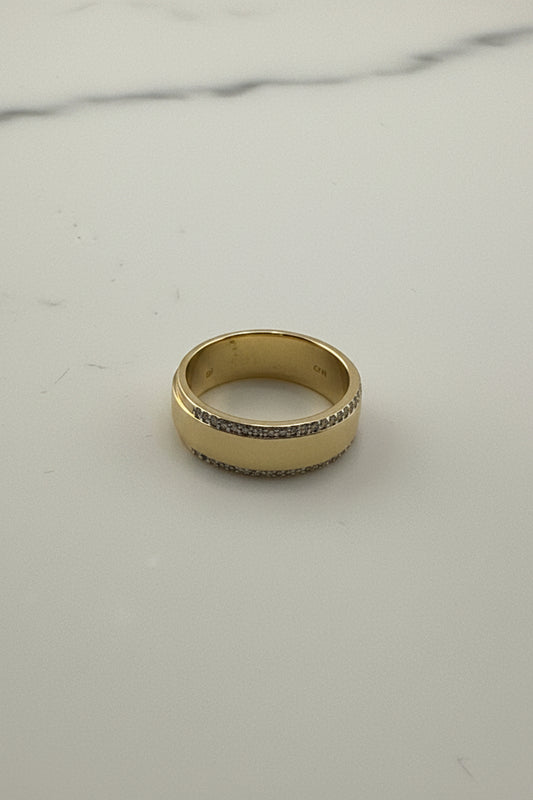 14k gold and diamonds band aro men .33CT