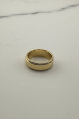 14k gold and diamonds band aro men .33CT