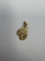14k pendant little girl face