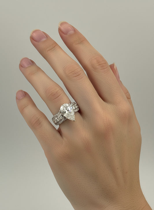 14k 5.00ct diamond ladies ring engagement