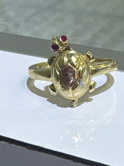 14k ring with turtle