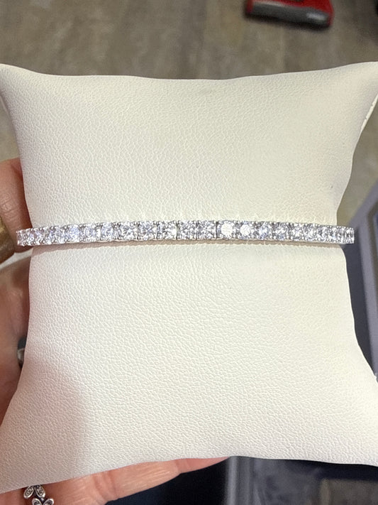 14k silver tennis bracelet 3.00TW lab diamond