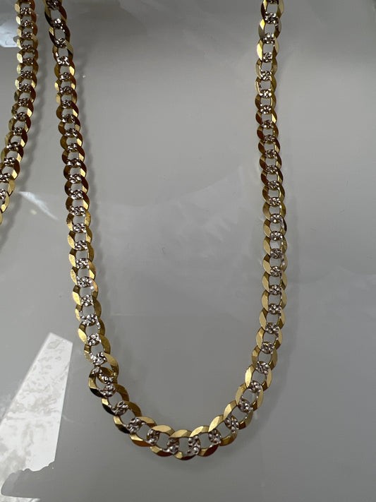 14k Cuban necklace 22” 5.4mm