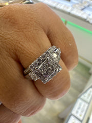 14k Square Diamond Engagement ring lab diamond .50CT