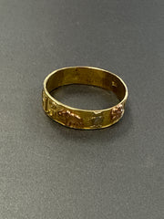 14k ring lucky 3 colored with 7 elements size 11.5