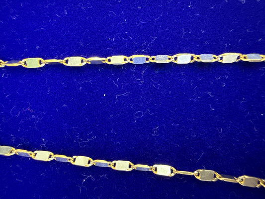 14k Necklace gucci style 2 tones 20” 4.75g