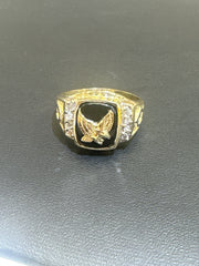 14k ring men red stone