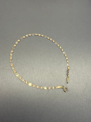 14k anklet tri-colored valentino bracelet 3mm 1.39g