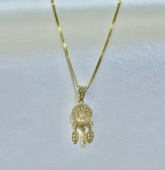 14k Dreamcatcher necklace