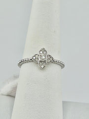 Ring silver lab diamonds band .75CT