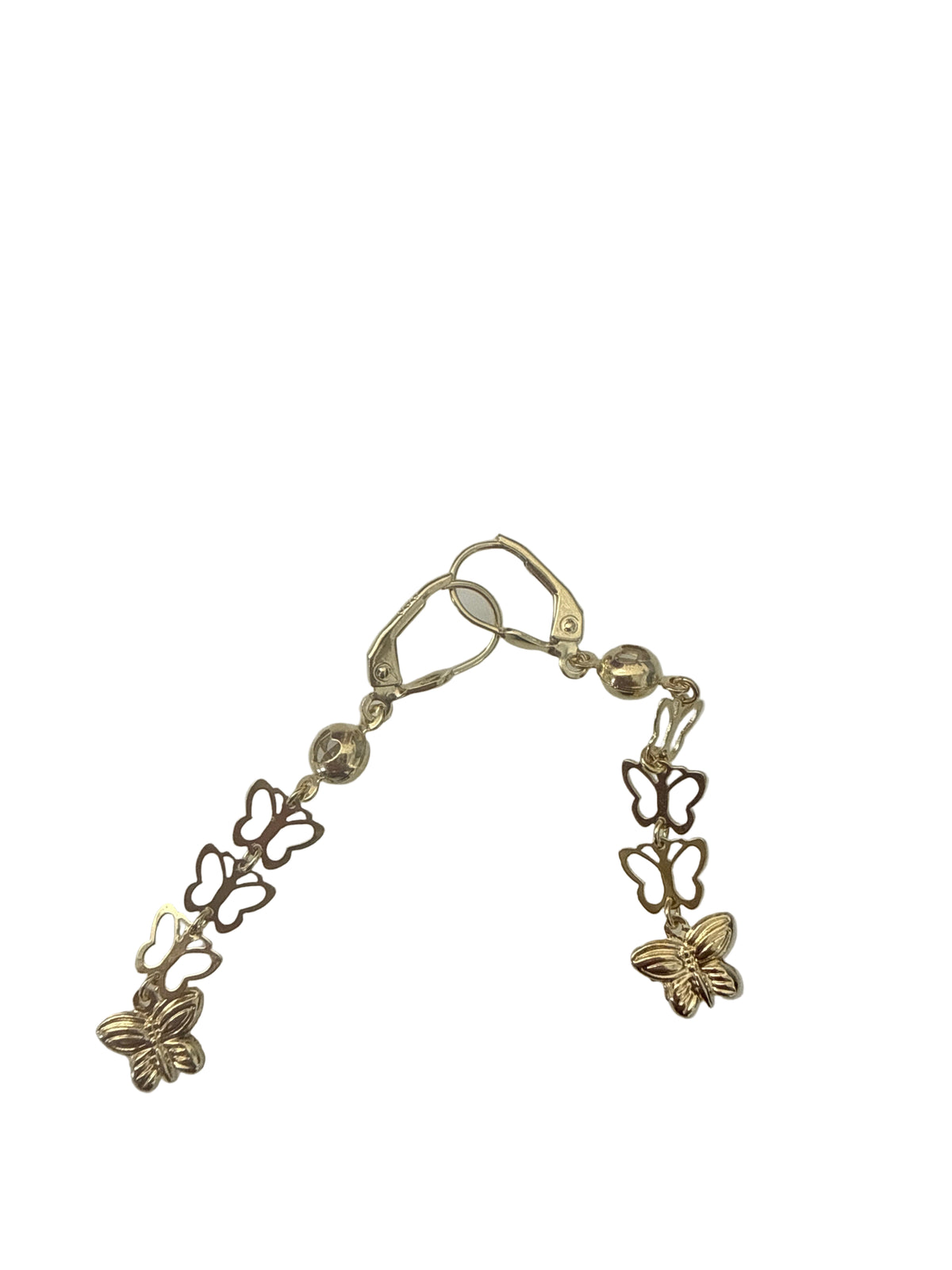 14k long butterflies Earrings
