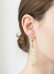 14k long butterflies Earrings