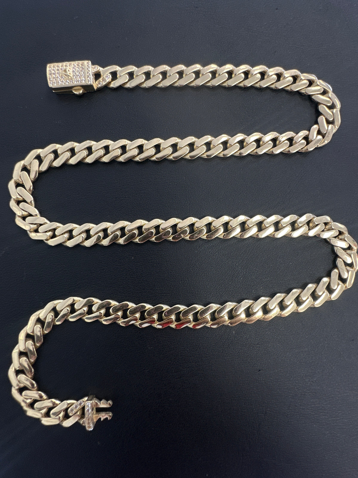 14k necklace monaco hollow 18” 7mm 17.73g