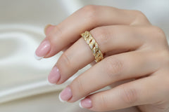 14k band aro cuban style 5mm 3.6g