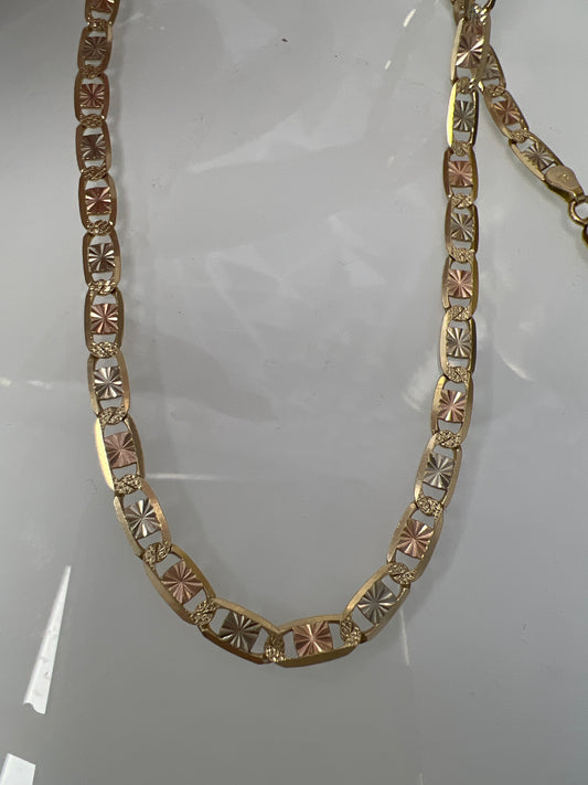 14k valentino necklace 22.5” 5mm
