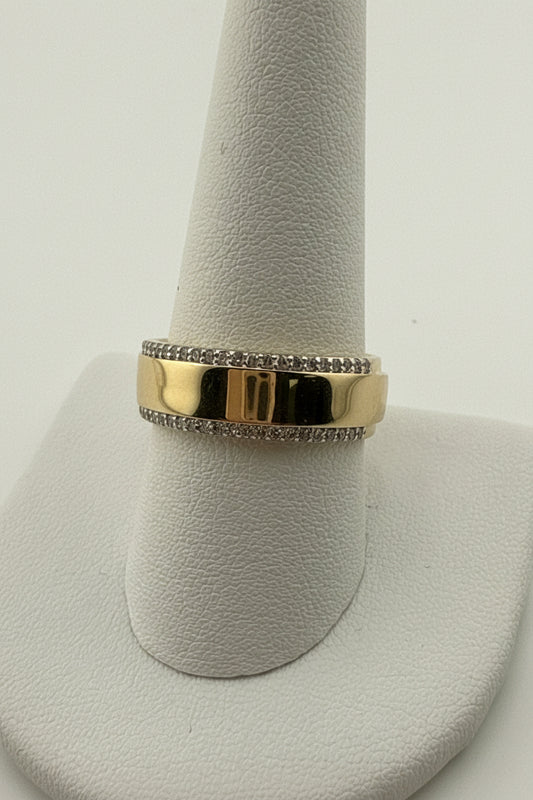 14k gold and diamonds band aro men .33CT