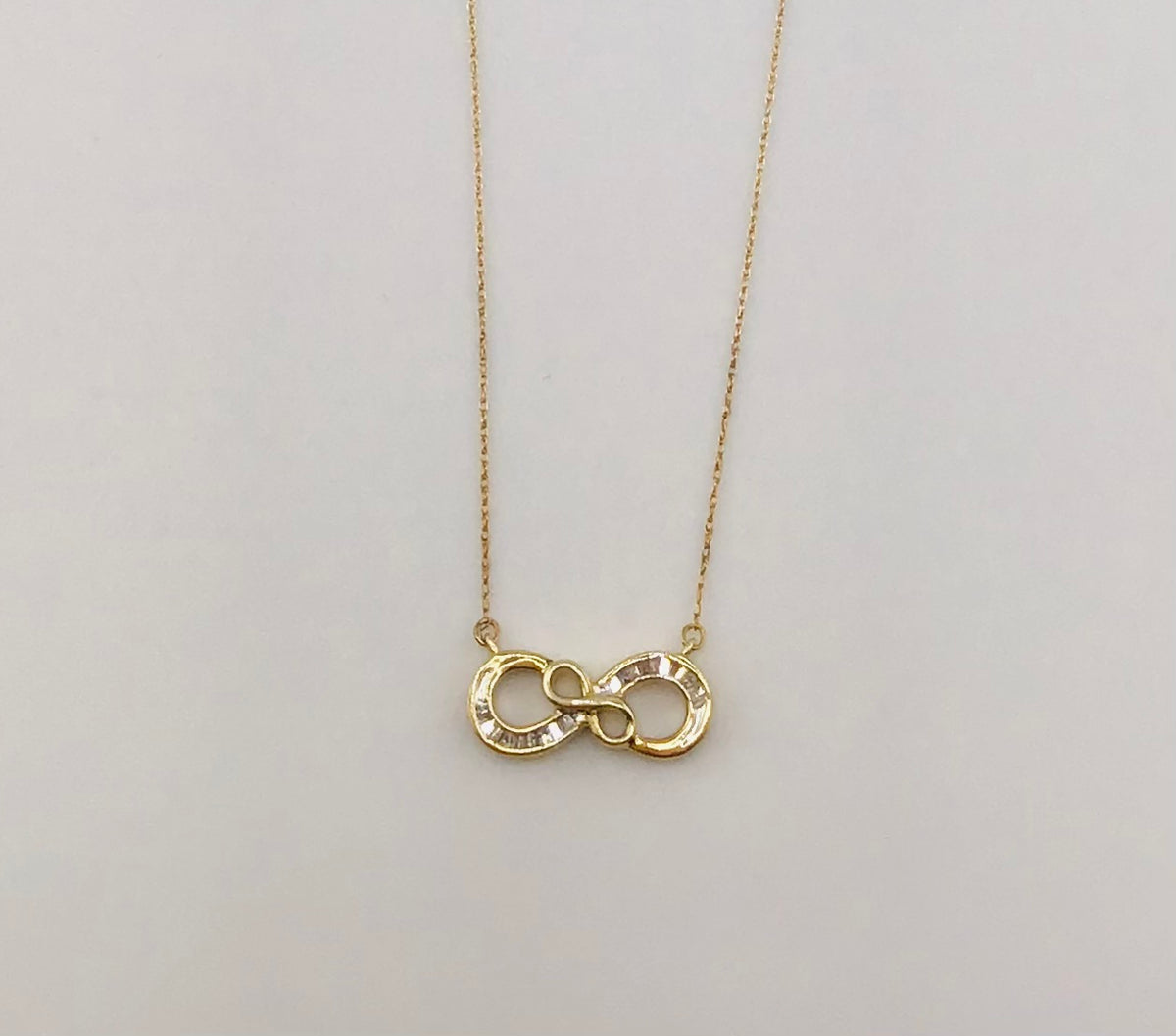 10k 0.10ct Infinity necklace