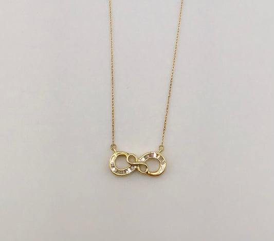 10k 0.10ct Infinity necklace