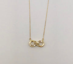 10k 0.10ct Infinity necklace