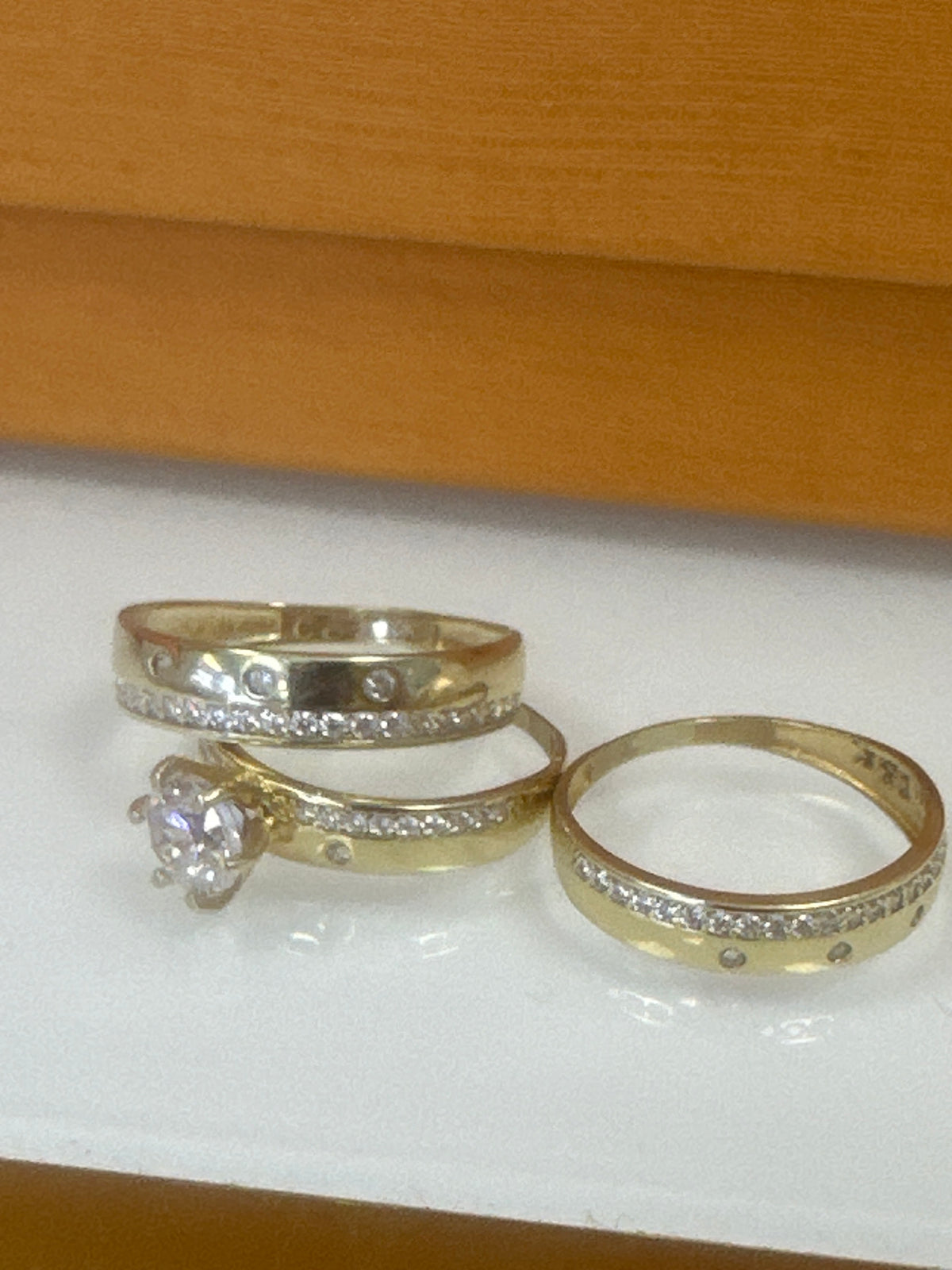 14k trio engagement 6.11g