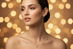14k flower set ring earrings necklace and