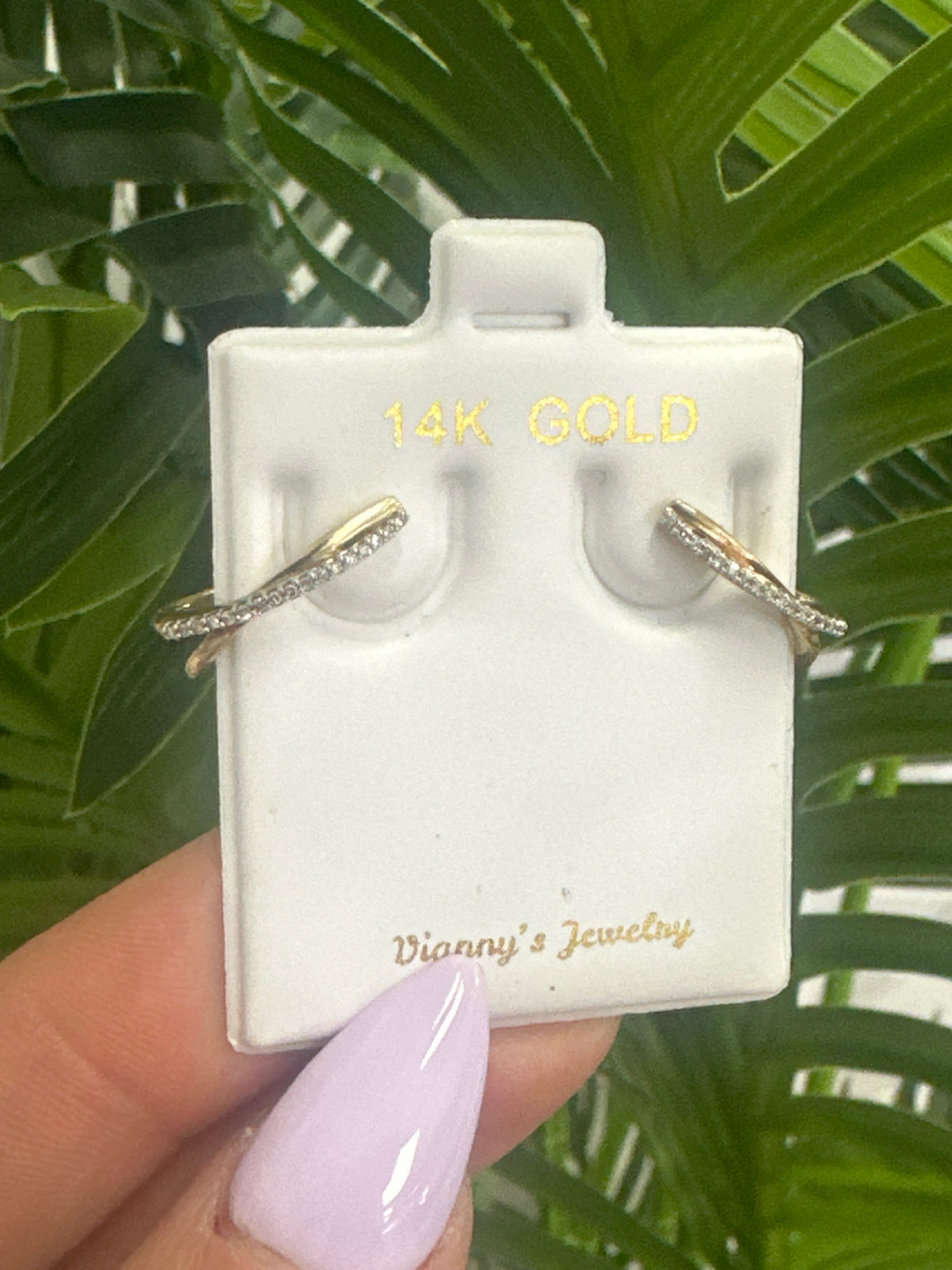 14k diamond earrings