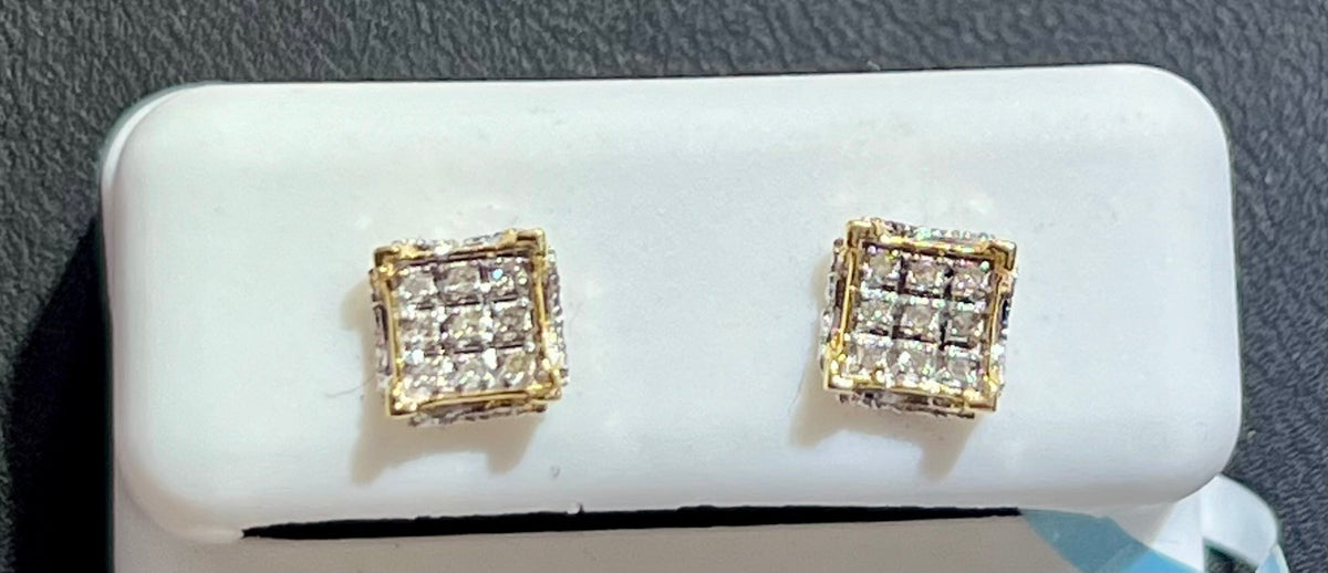 Diamond Earring 0.09ct 14k screw back