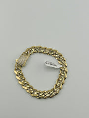 14k monaco bracelet 8.5” 11mm