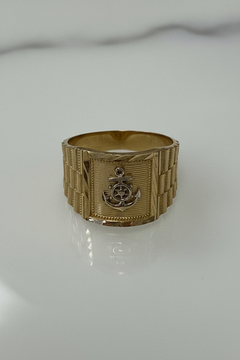 14k ring men solid gold  Mercedez