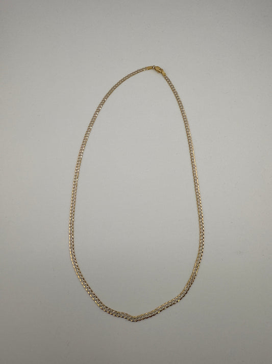 10k Cuban diamond cut necklace 20"