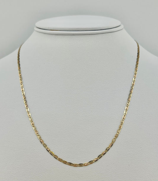 14k necklace valentino tri-color 18”