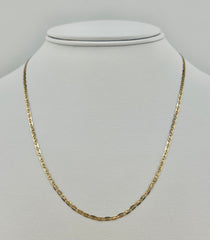 14k necklace valentino tri-color 18”