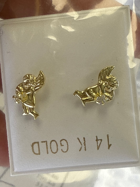 14k earring  ángel angelito