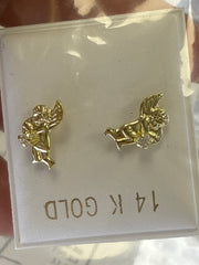 14k earring  ángel angelito