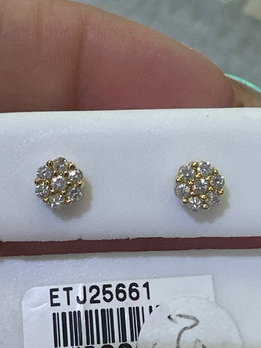 14k diamond stud earing .35ct