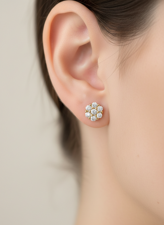 14k diamond stud earing .35ct