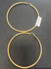 10k Earring big hoop 4 inches yellow gold