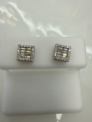 Silver 925  earring moissanite