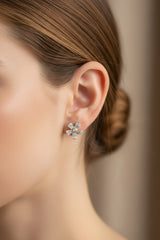 10k diamond flower earrings 0.25ct