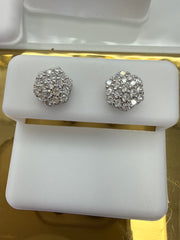 Silver 925  earring moissanite screw back