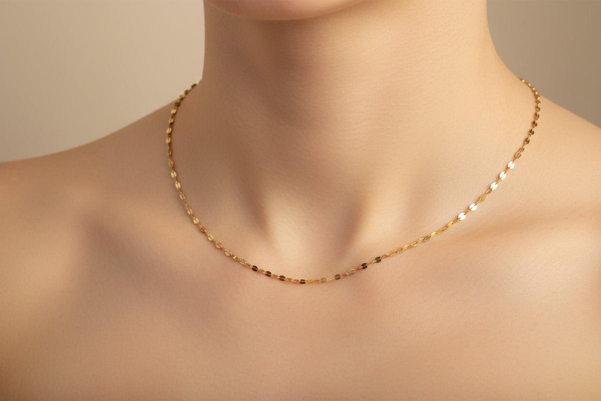 14k necklace choker 16”  .96