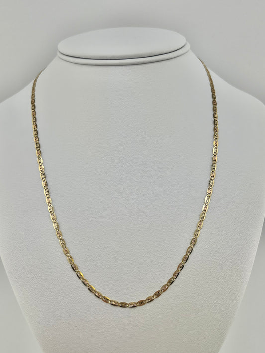 14k necklace tri-colored valentino 20”