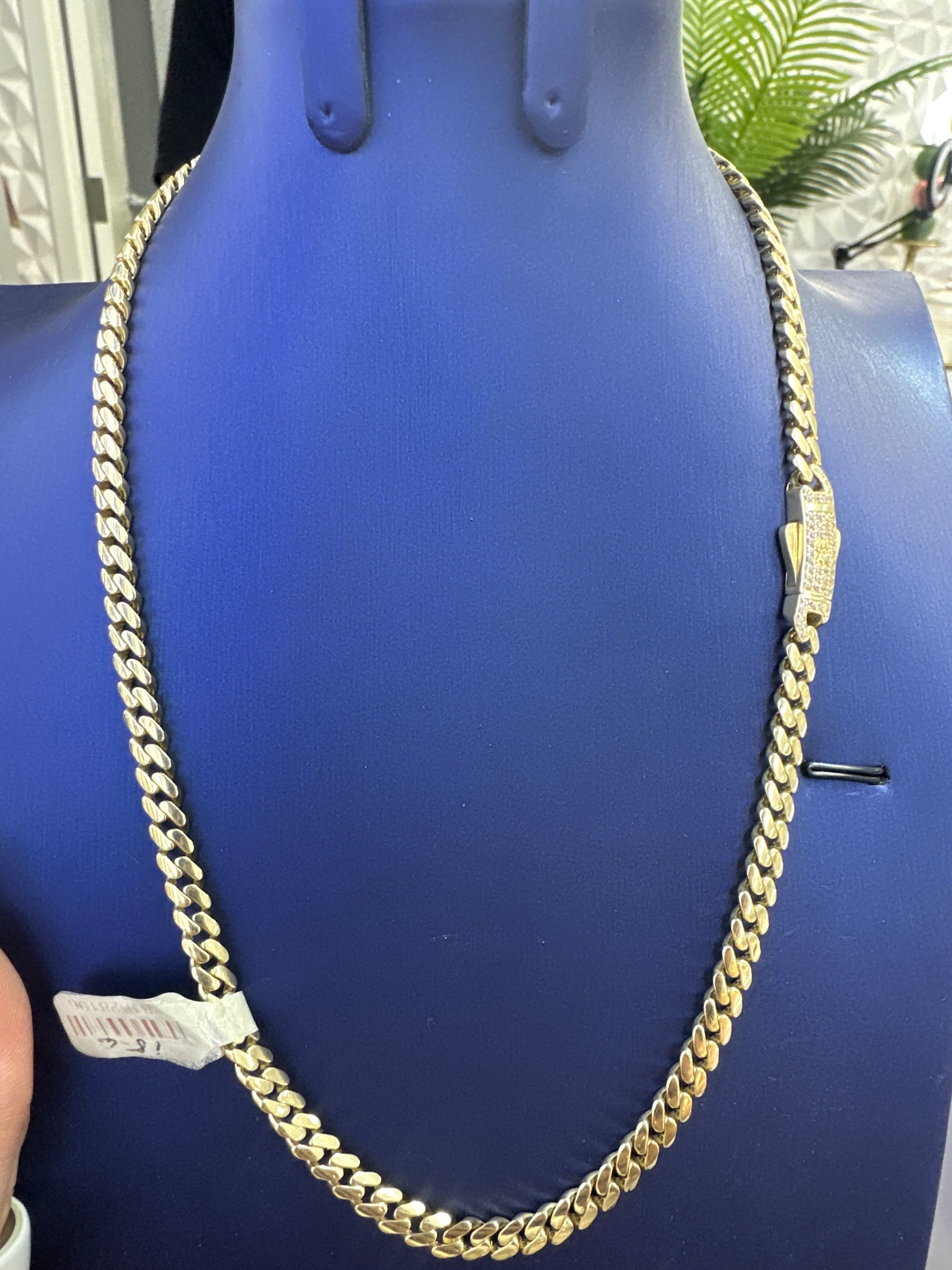 14k Monaco necklace choker chain 18” 5mm 18.6mm